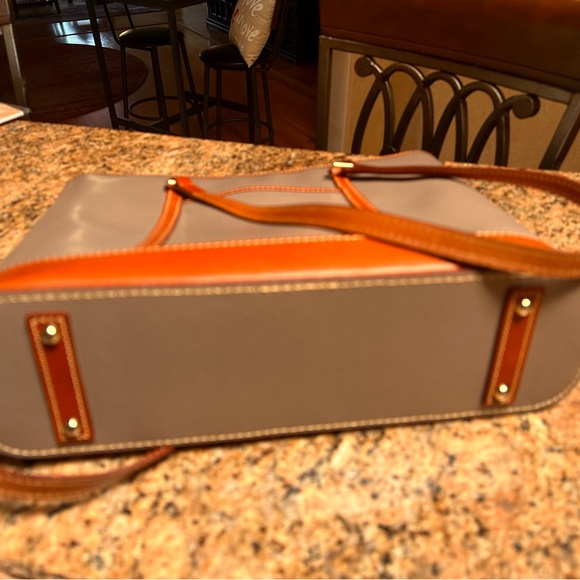 Dooney & Bourke Gray and Brown Tote - Picture 5 of 5